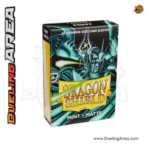 Dragon Shield Matte Japanese Sleeves - Mint (60-Pack) - Dragon Shield Card Sleeves - حافظه بطاقات درع التنين اليابانية غير اللامعة - لون أخضر (عبوة من 60 قطعة)