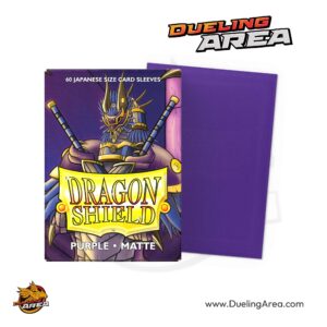 Dragon Shield Matte Sleeves - Purple (60-Pack) - Dragon Shield Card Sleeves - حافظه درع التنين غير اللامعة - أرجوانية (عبوة من 60 قطعة)