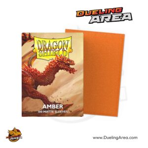 Dragon Shield Player's Choice Matte Sleeves - Amber (100-Pack) - Dragon Shield Card Sleeves حافظه درع التنين غير اللامعة - كهرمانية (عبوة من 100 قطعة)